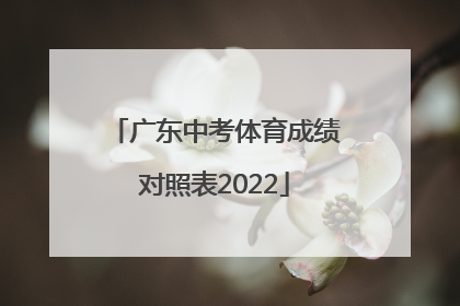 「广东中考体育成绩对照表2022」广东中考体育成绩对照表2020